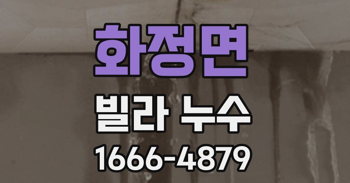 화정면 빌라 누수