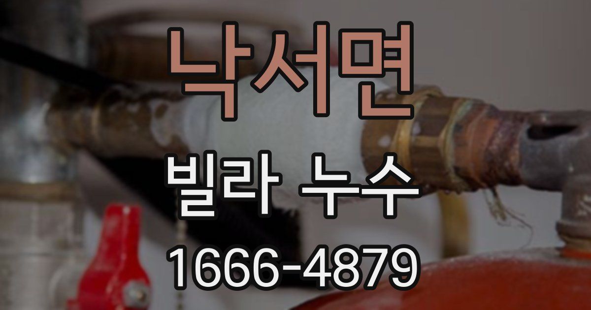 낙서면 빌라 누수