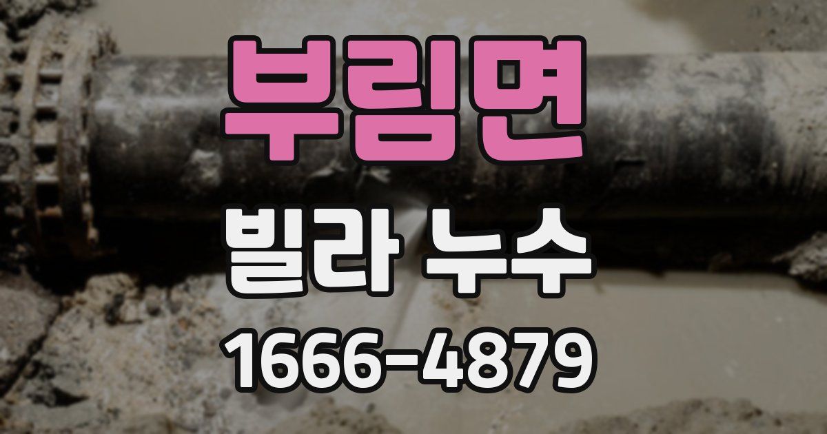 부림면 빌라 누수