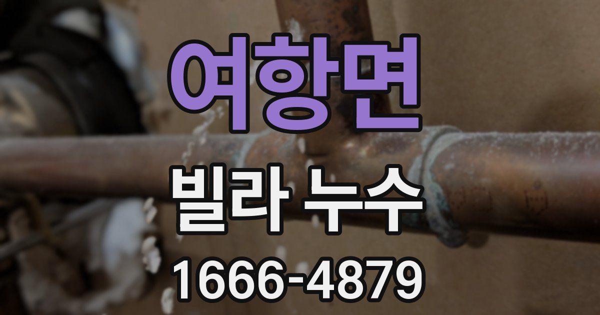 여항면 빌라 누수