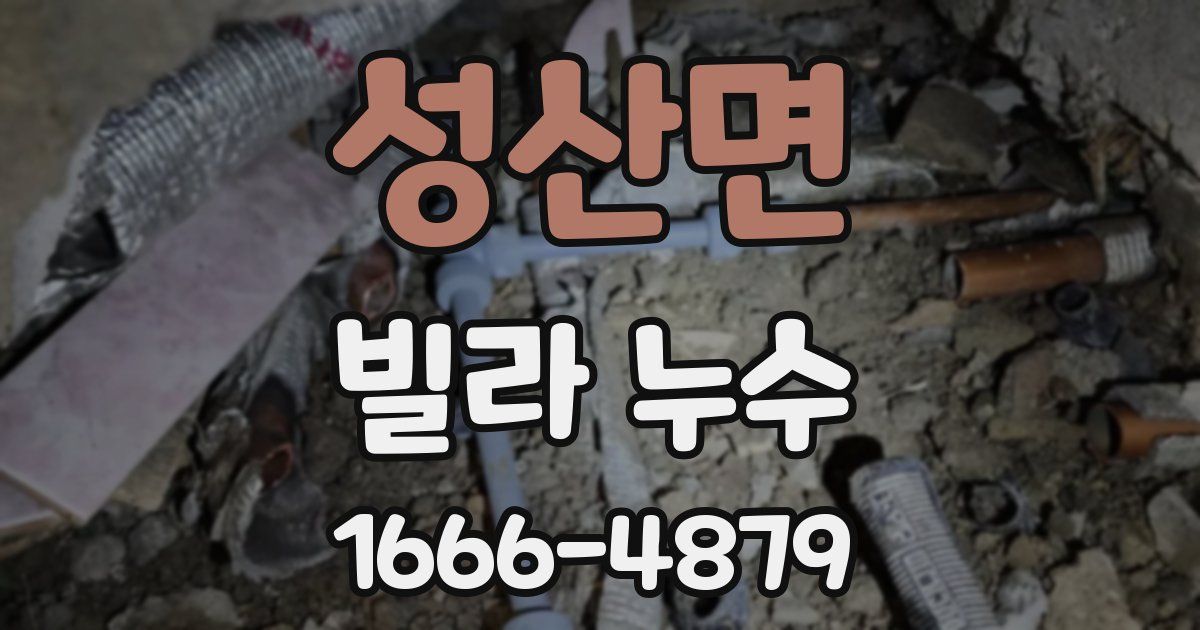 성산면 빌라 누수