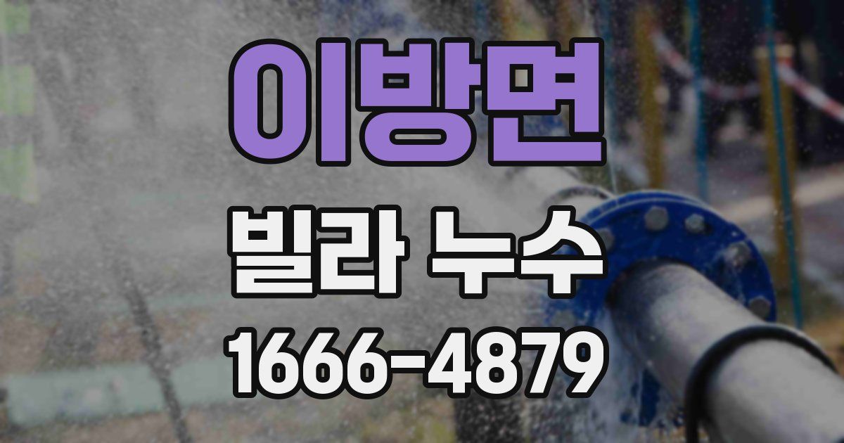 이방면 빌라 누수