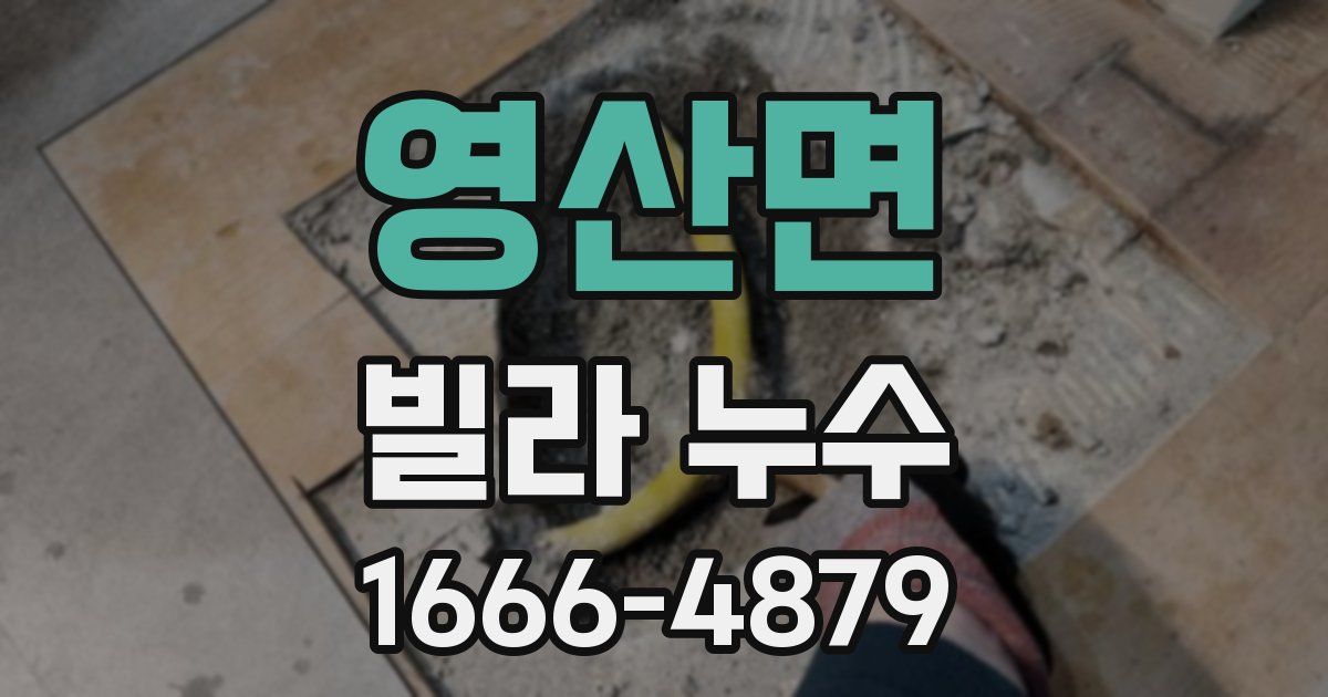 영산면 빌라 누수