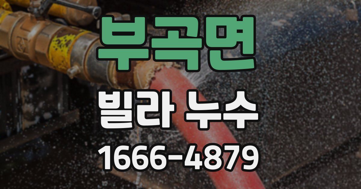 부곡면 빌라 누수