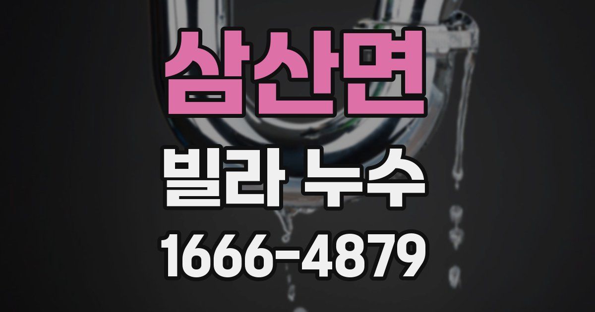 삼산면 빌라 누수