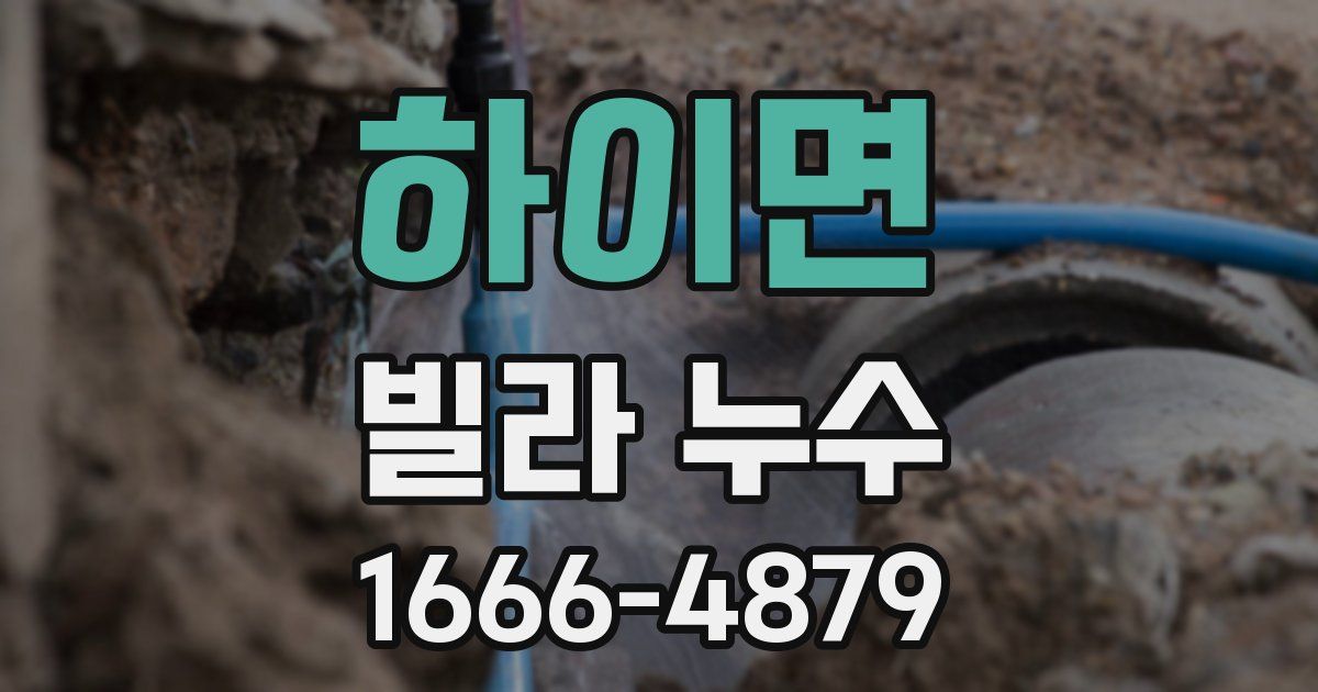 하이면 빌라 누수