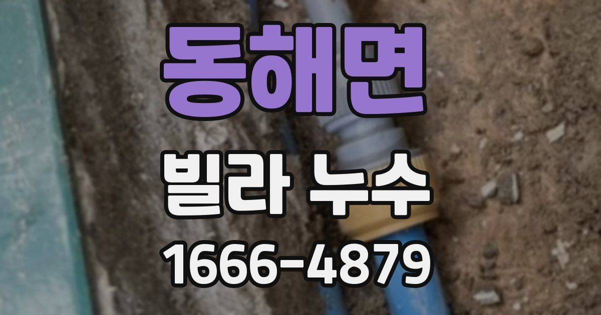 동해면 빌라 누수