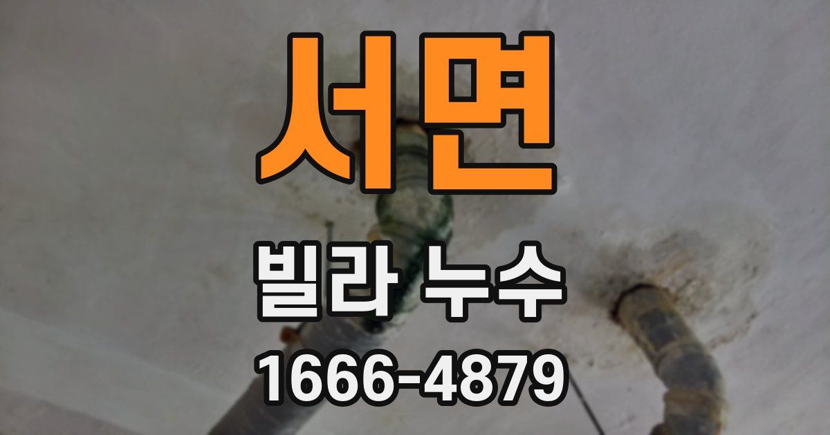 서면 빌라 누수
