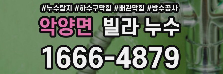 악양면 빌라 누수