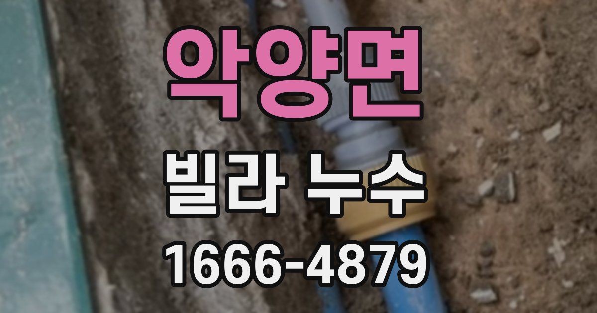 악양면 빌라 누수