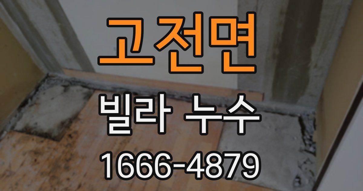 고전면 빌라 누수