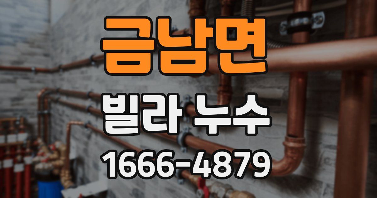 금남면 빌라 누수