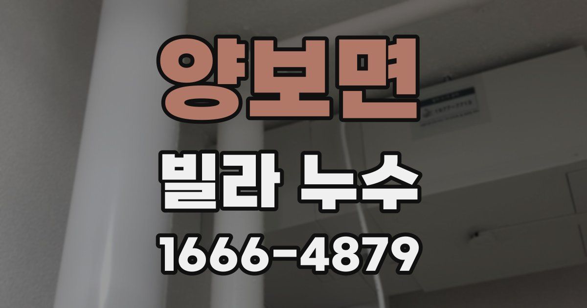 양보면 빌라 누수