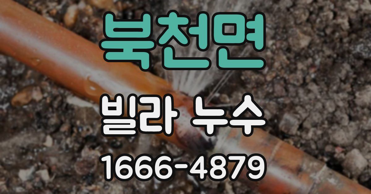 북천면 빌라 누수