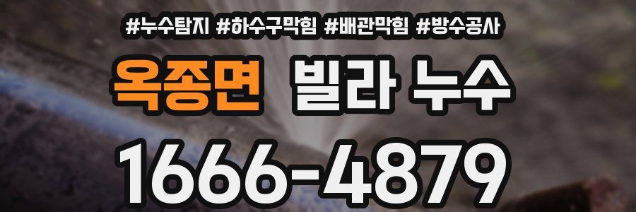 옥종면 빌라 누수