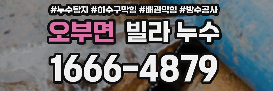 오부면 빌라 누수