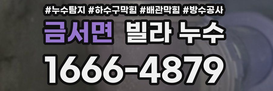 금서면 빌라 누수