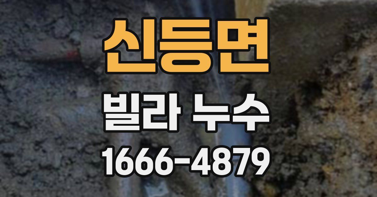 신등면 빌라 누수