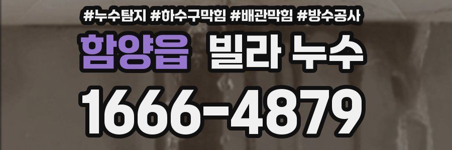 함양읍 빌라 누수