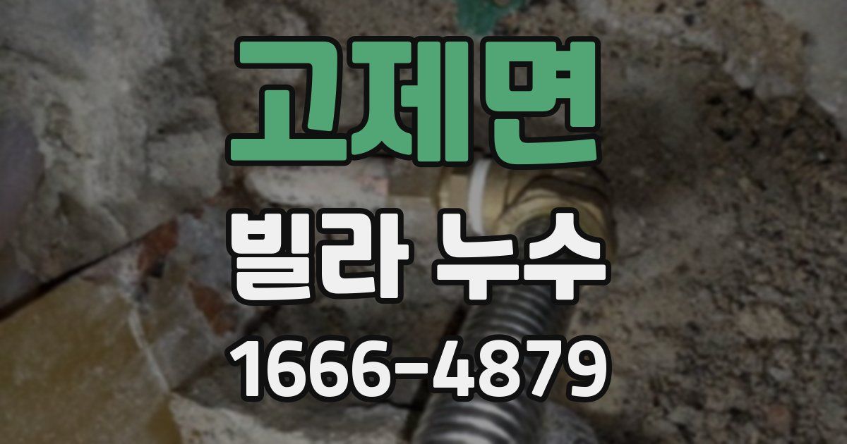 고제면 빌라 누수