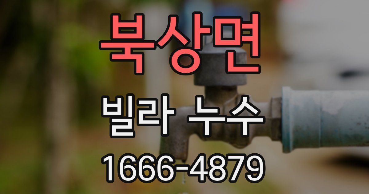 북상면 빌라 누수