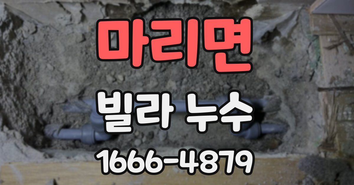 마리면 빌라 누수