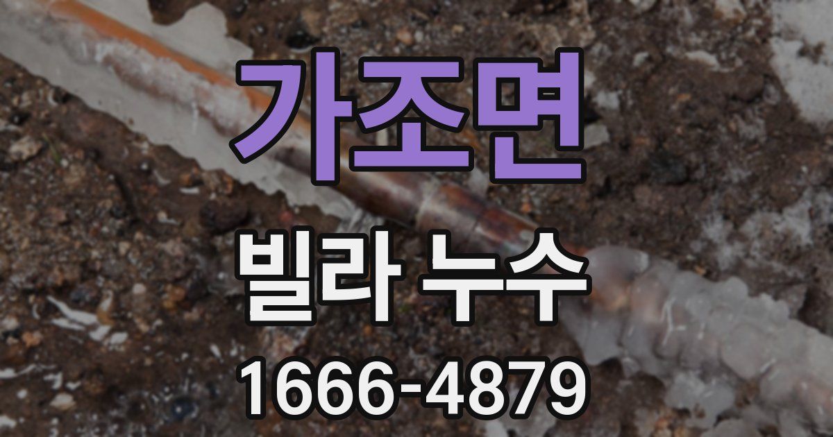 가조면 빌라 누수