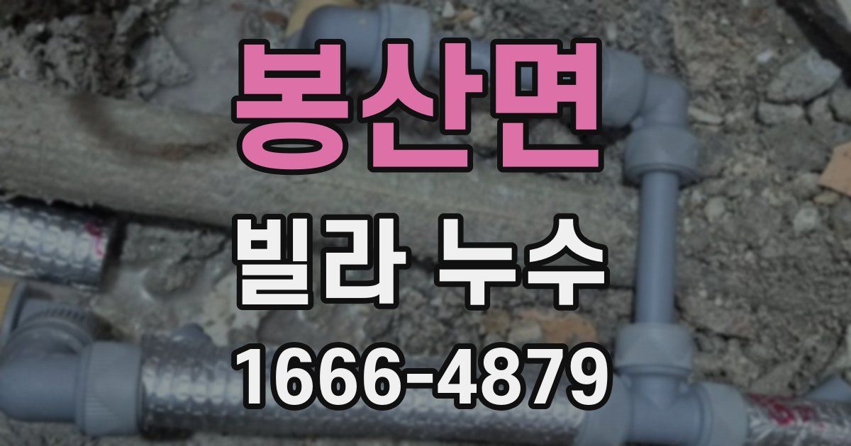봉산면 빌라 누수