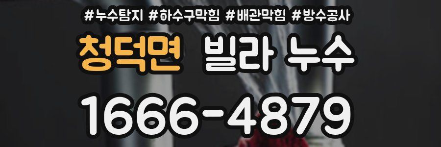 청덕면 빌라 누수