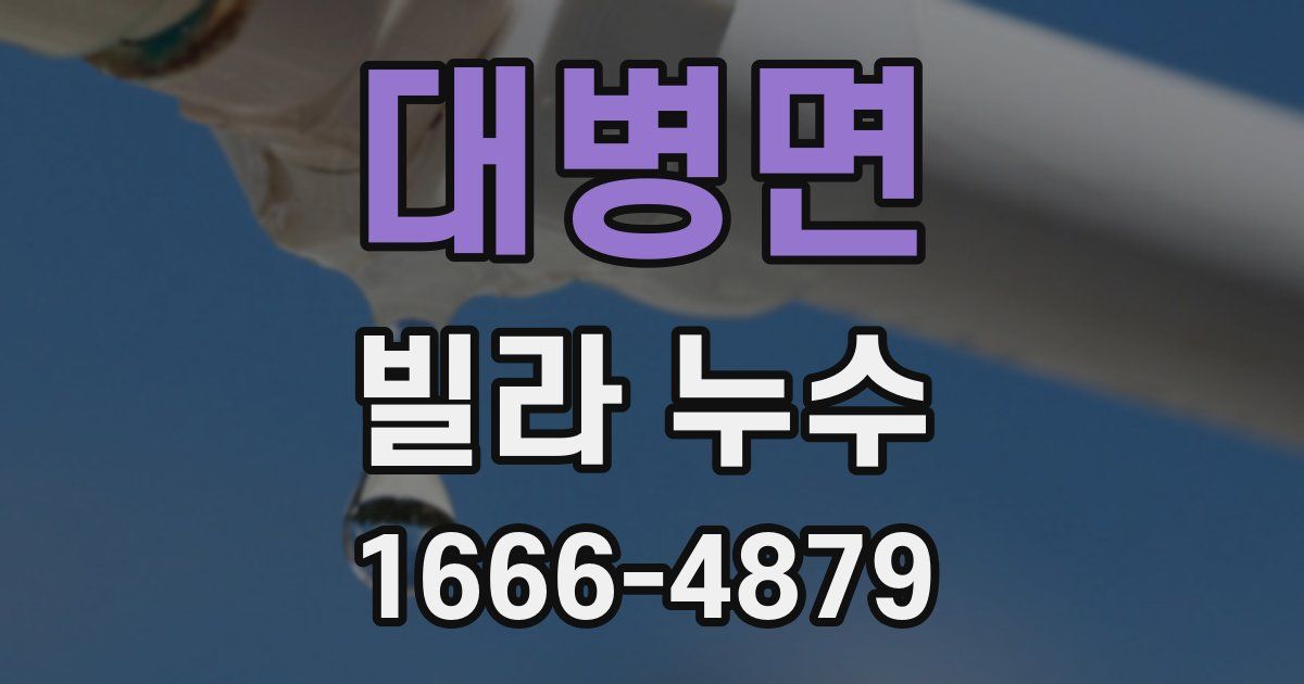 대병면 빌라 누수