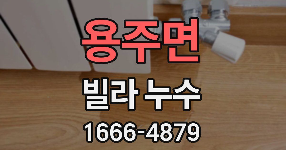 용주면 빌라 누수