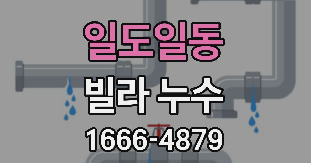 일도일동 빌라 누수