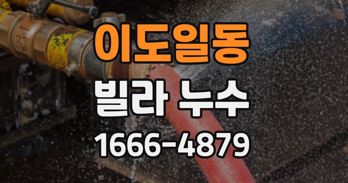 이도일동 빌라 누수