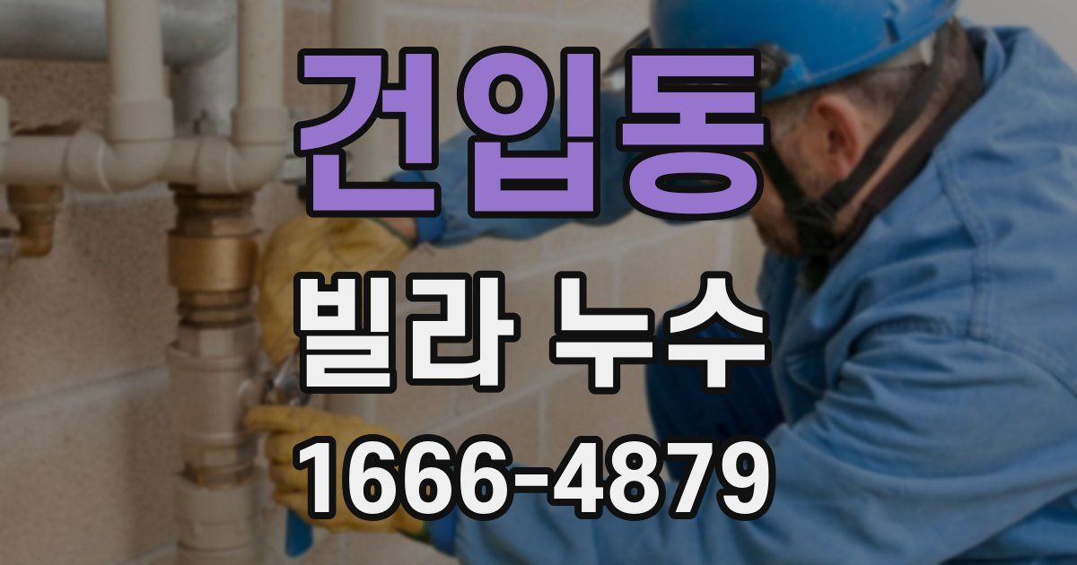 건입동 빌라 누수