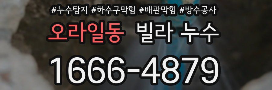 오라일동 빌라 누수