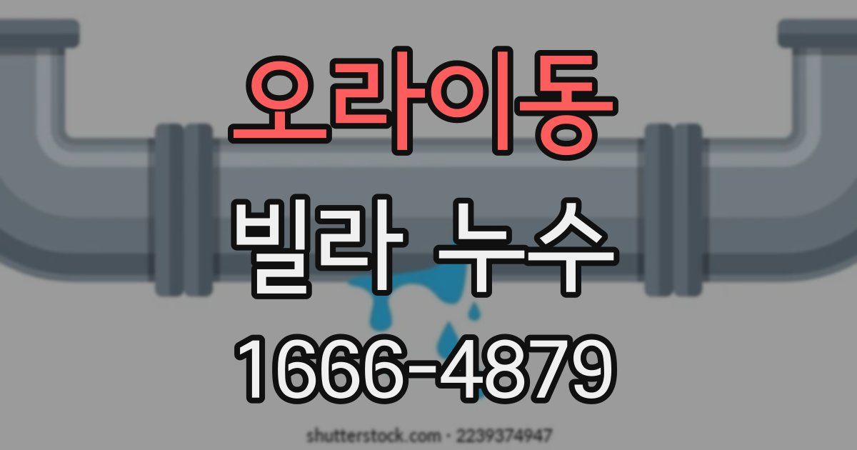 오라이동 빌라 누수