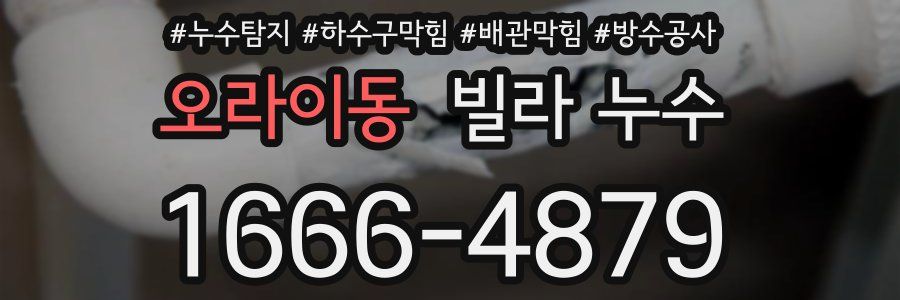 오라이동 빌라 누수