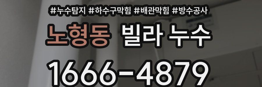 노형동 빌라 누수