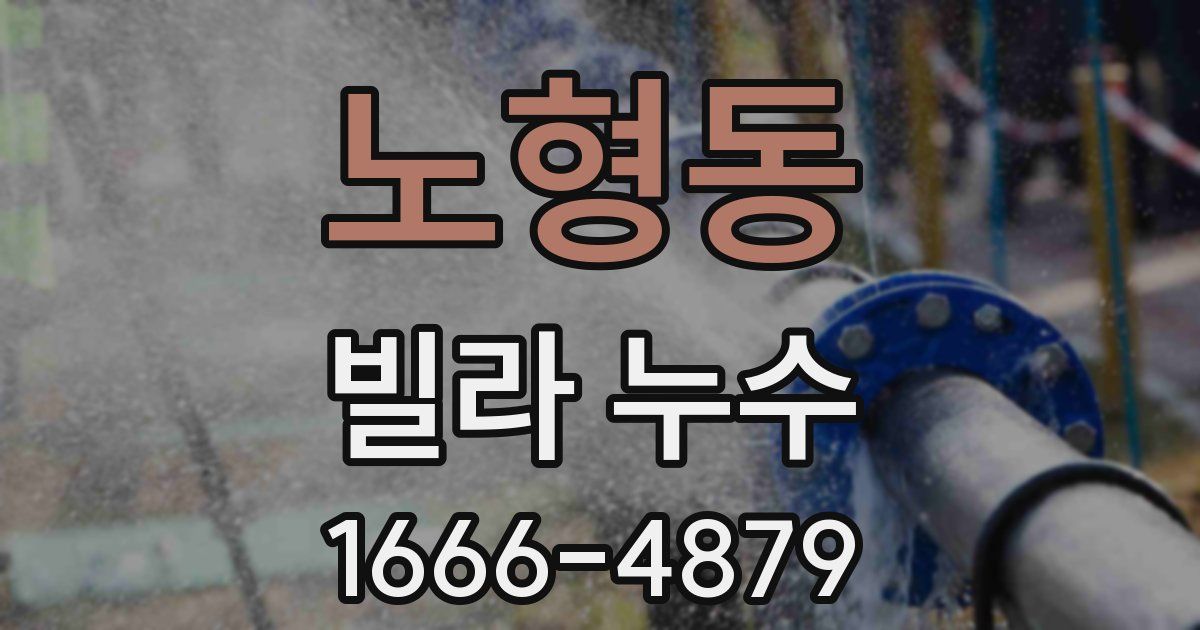 노형동 빌라 누수
