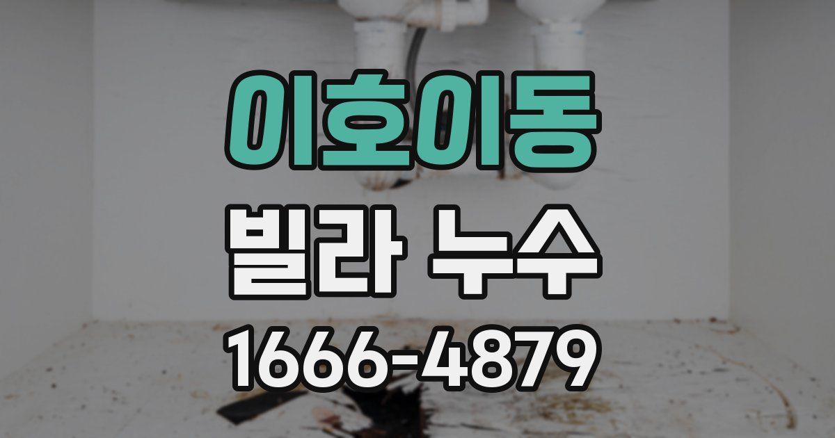 이호이동 빌라 누수