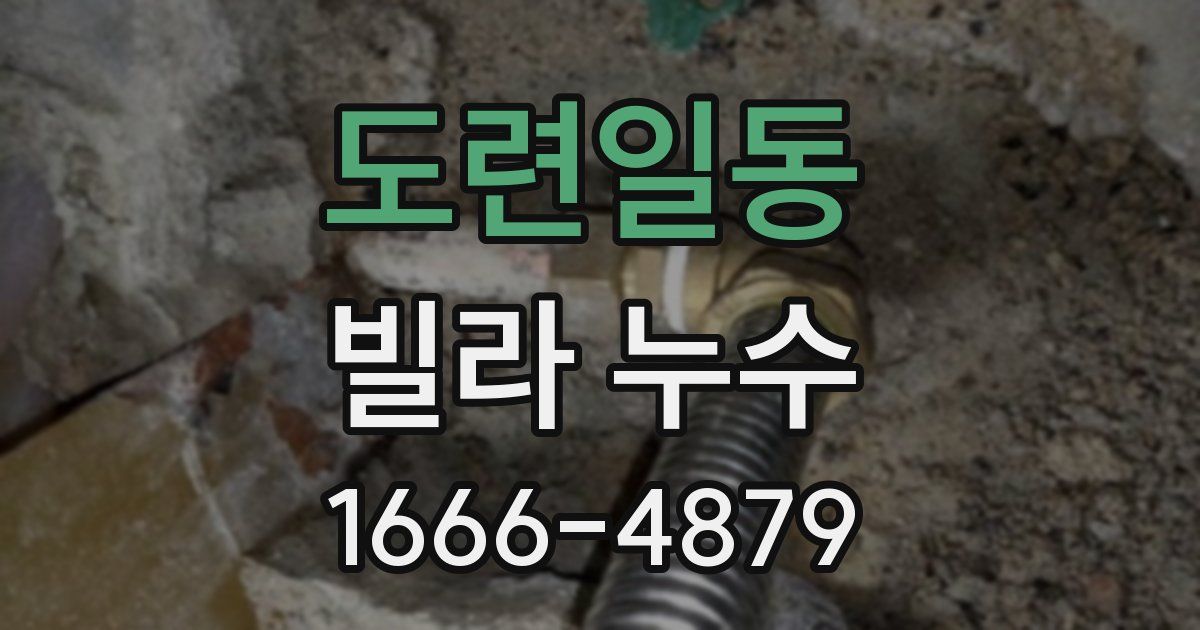 도련일동 빌라 누수