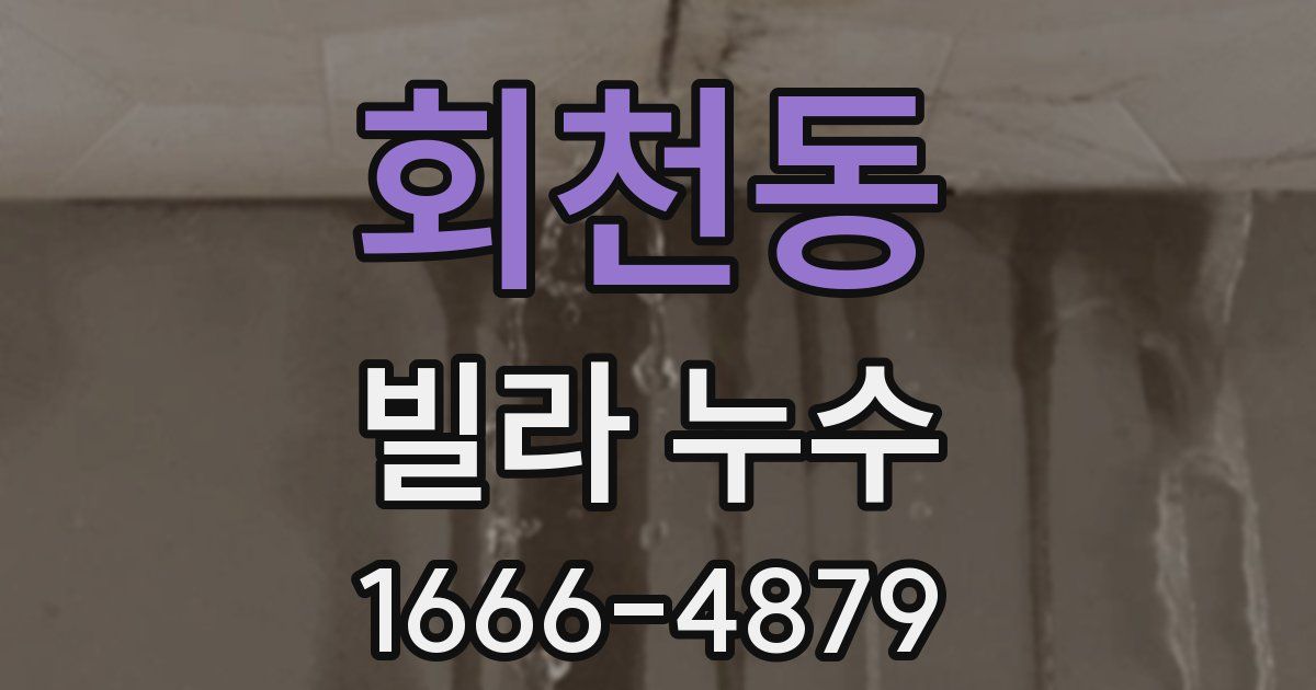 회천동 빌라 누수