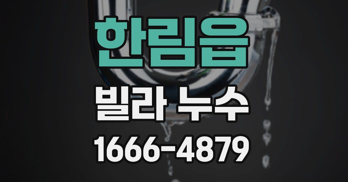 한림읍 빌라 누수