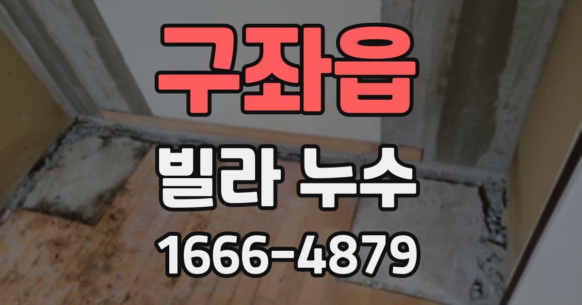 구좌읍 빌라 누수