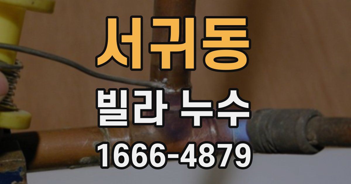 서귀동 빌라 누수