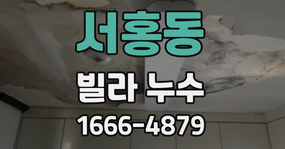 서홍동 빌라 누수