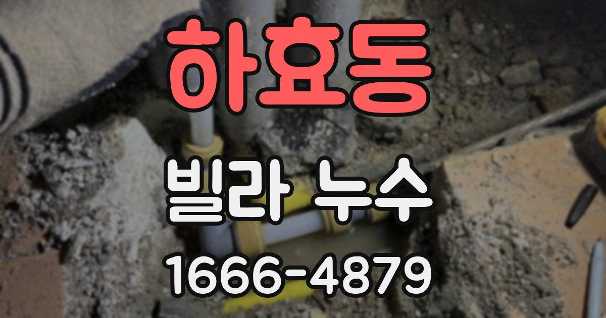하효동 빌라 누수