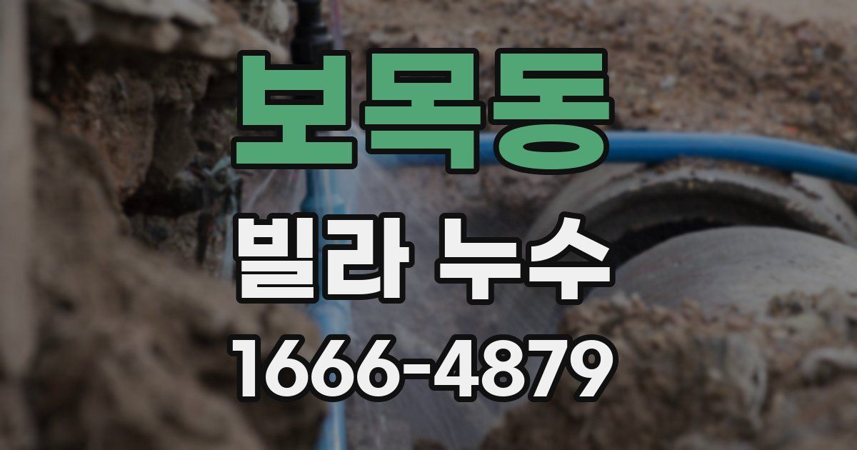 보목동 빌라 누수