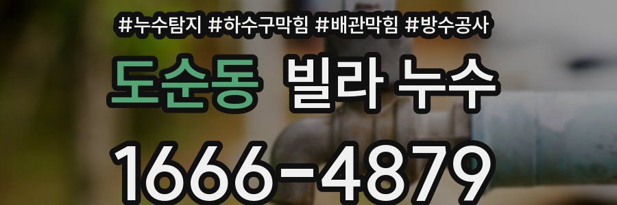 도순동 빌라 누수