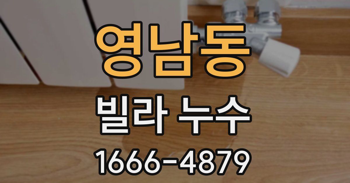 영남동 빌라 누수